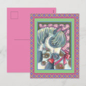 MOEDER PONY & HAAR VALENTIJN VULLEN, HORSE FEESTDAGENKAART (Voorkant / Achterkant)