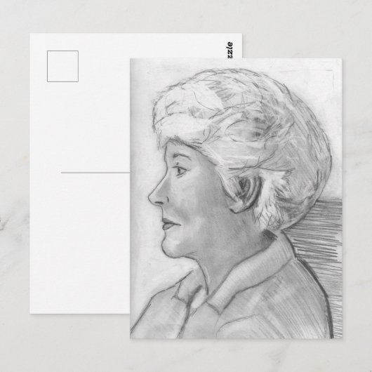 Moeder Profiel Portret c. 2004/2005 Briefkaart (Voorkant / Achterkant)