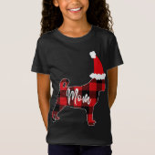 Moeder Pug Hond Kerstmis Mama Pyjama Rood Plaid Bu T-shirt (Voorkant)