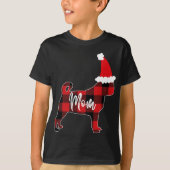 Moeder Pug Hond Kerstmis Mama Pyjama Rood Plaid Bu T-shirt (Voorkant)