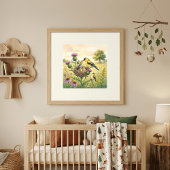 Moeder Putter en Kuikens Nursery Poster
