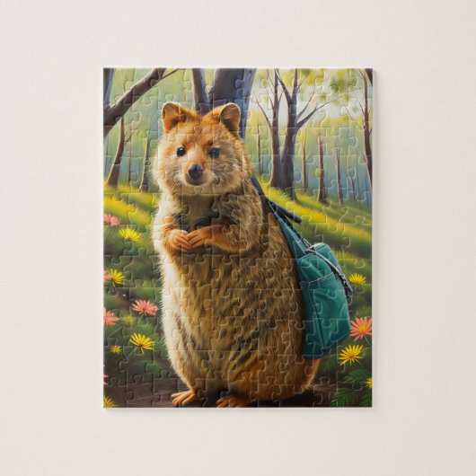 Moeder Quokka winkelen, puzzel (Verticaal)