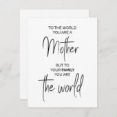 Moeder quote, cadeau voor Moederdag of verjaardag Feestdagenkaart (Voorkant / Achterkant)