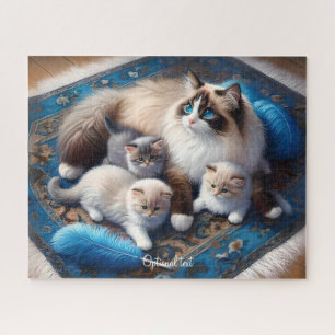Moeder Ragdoll Kat en Kittens Legpuzzel
