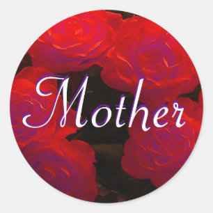 Moeder Red Roses Sticker