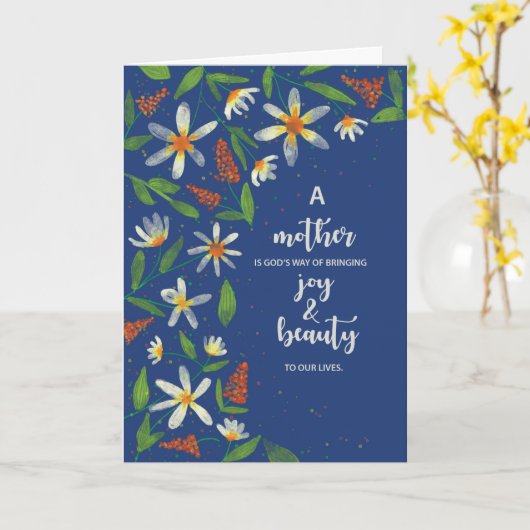 Moeder Religieuze Dagen en Wildbloemen Kaart (Gele Bloem)