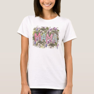Moeder retro bloemcadeau voor moeder t-shirt