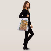 Moeder Retro Bloemige Groovy Spreuk Crossbody Tas (Op model)