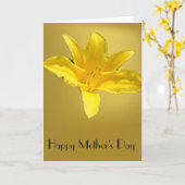 Moeder - Reuze Gele Lelie Kaart (Gele Bloem)