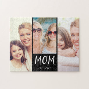 Moeder Richt Modern Schrift 3 Foto Legpuzzel