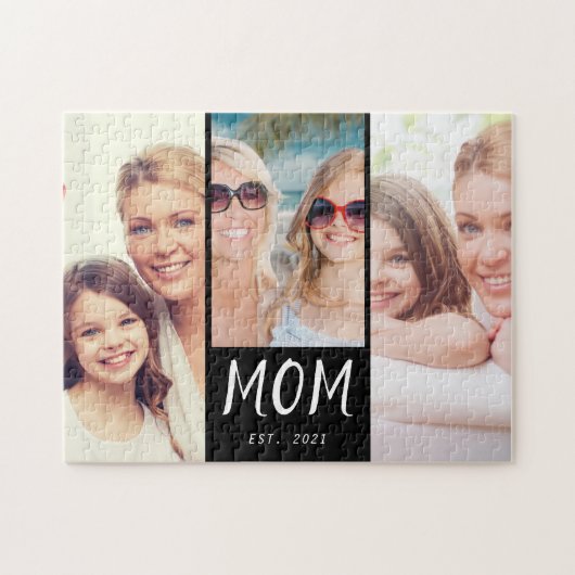 Moeder Richt Modern Schrift 3 Foto Legpuzzel (Horizontaal)