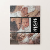 Moeder Richt Modern Schrift 3 Foto Legpuzzel (Verticaal)