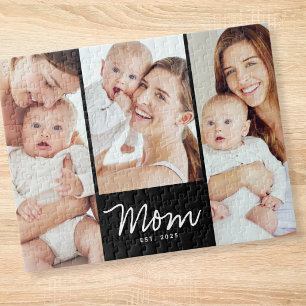 Moeder Richt Modern Schrift 3 Foto Legpuzzel