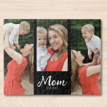 Moeder Richt Modern Schrift 3 Foto  Legpuzzel<br><div class="desc">Zwart Wit Moeder Stelde Schrift 3 Foto Elegant Modern Design. Pas het aan. Vervang de foto's door die van je eigen kinderen en verander de jaren in de jaren waarin je moeder werd.</div>