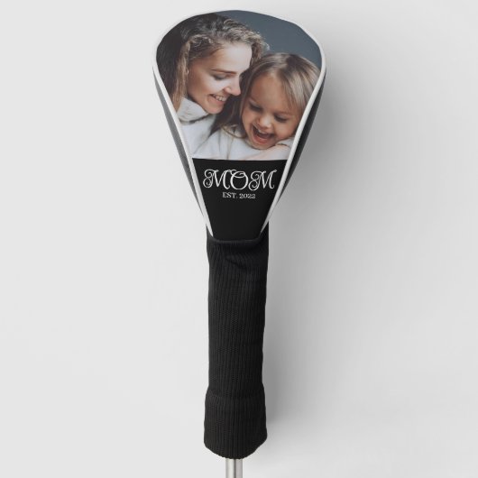 Moeder Richt Modern Schrift Foto Golfheadcover (Voorkant)