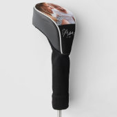 Moeder Richt Modern Schrift Foto Golfheadcover (Schuin)
