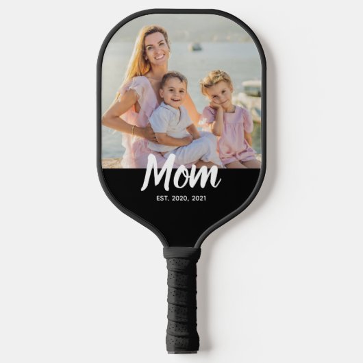 Moeder Richt Modern Schrift Foto Pickleball Paddle (Voorkant)