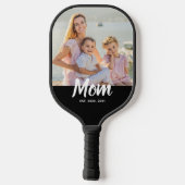Moeder Richt Modern Schrift Foto Pickleball Paddle (Achterkant)