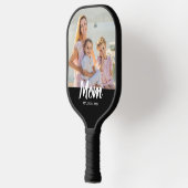 Moeder Richt Modern Schrift Foto Pickleball Paddle (Links)