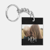 Moeder Richt Modern Schrift Foto Sleutelhanger (Voorkant Links)