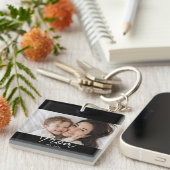 Moeder Richt Modern Schrift Foto Sleutelhanger (Voorkant Rechts)