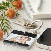 Moeder Richt Modern Schrift Foto Sleutelhanger (Voorkant Rechts)