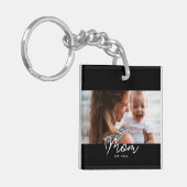 Moeder Richt Modern Schrift Foto Sleutelhanger (Voorkant Links)