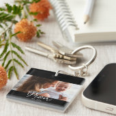 Moeder Richt Modern Schrift Foto Sleutelhanger (Voorkant Rechts)