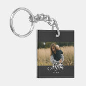 Moeder Richt Modern Schrift Foto Sleutelhanger (Voorkant Links)