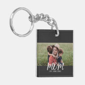 Moeder Richt Modern Schrift Foto Sleutelhanger (Voorkant Links)