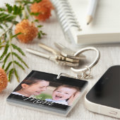 Moeder Richt Modern Schrift Foto Sleutelhanger (Voorkant Rechts)
