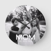 Moeder Richt Moderne Witte Kühne Foto  Ronde Klok (Voorkant)