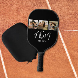 Moeder Richtte Elegante Schrift Zwart 3 Foto Pickleball Paddle