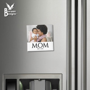 Moeder Richtte Fotocadeau Op Magneet