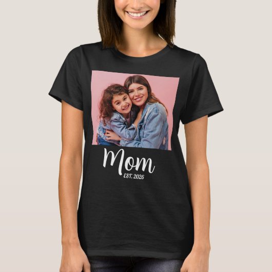 Moeder Richtte Fotocadeau Op T-shirt (Voorkant)