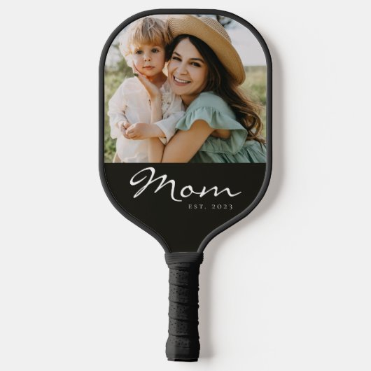 Moeder Richtte Leuke Script Foto Pickleball Paddle (Achterkant)