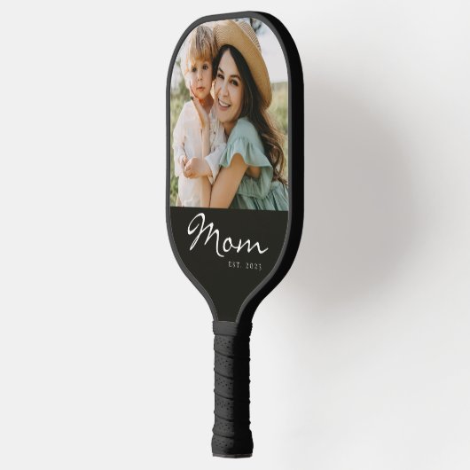 Moeder Richtte Leuke Script Foto Pickleball Paddle (Links)