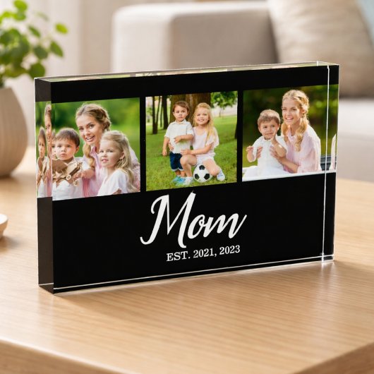 Moeder Richtte Modern Schrift 3 Fotoblokken