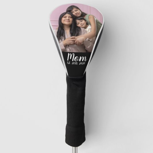 Moeder Richtte Modern Schrift Foto Op Golfheadcover (Voorkant)