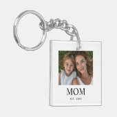 Moeder Richtte Modern Schrift Foto Op Sleutelhanger (Voorkant Links)