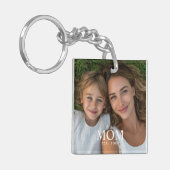 Moeder Richtte Modern Schrift Foto Op Sleutelhanger (Voorkant Links)