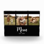 Moeder Richtte Modern Schrift Zwart 3 Fotoblokken (Voorkant)
