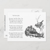 Moeder Robin en haar baby's in een schop Briefkaart (Voorkant / Achterkant)