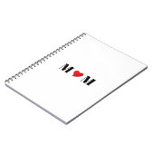Moeder rood hart liefde Moederdag Cadeau Notitieboek (Linkerzijde)