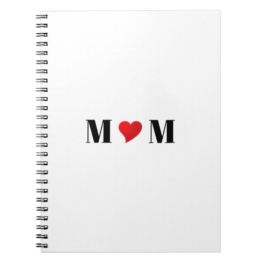 Moeder rood hart liefde Moederdag Cadeau Notitieboek (Voorkant)