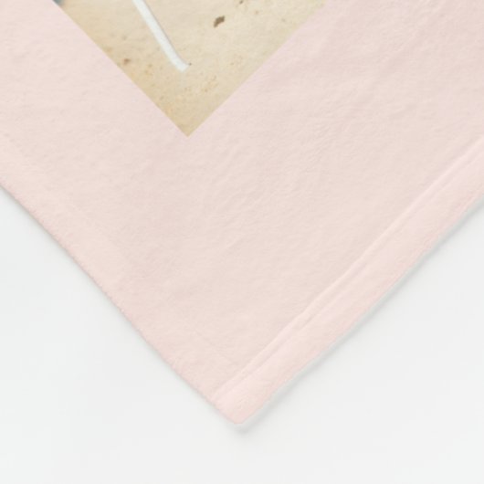 Moeder roos gouden blauwe foto collage mam fleece deken (Hoek)