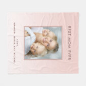 Moeder roos gouden foto blush fleece deken (Voorkant (Horizontaal))