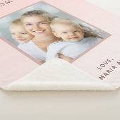 Moeder roos gouden foto sherpa deken (3/4)