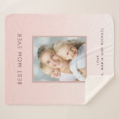 Moeder roos gouden foto sherpa deken (Voorkant (horizontaal))