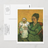 Moeder Roulin met haar Baby, Vincent Van Gogh Briefkaart (Voorkant / Achterkant)